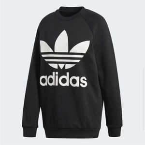 ADIDAS Trefoil Logo Lightweight Cotton French Terry Workout Sweatshirt Size S